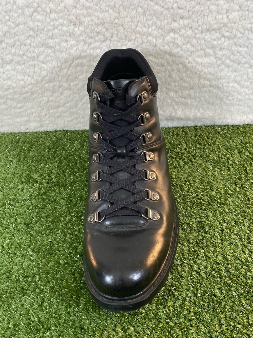 Amputee Aldo Left Side Only Motorcycle Boot Men Size 11 Black Leather Combat